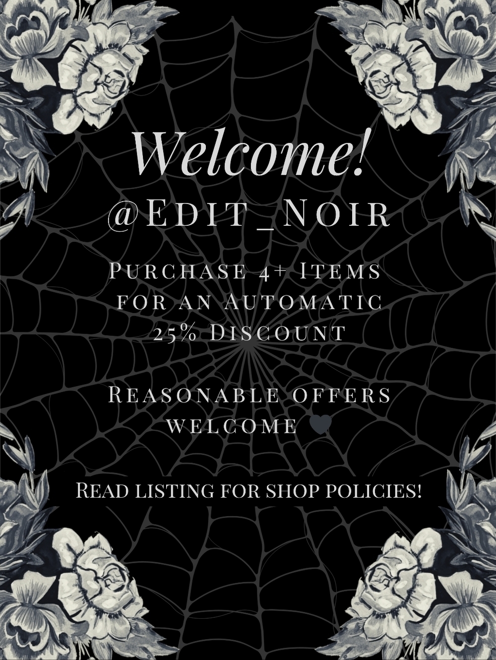 Shop Info & Policies!!